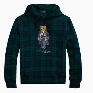 Polo Ralph Lauren  Magic Fleece Plaid Bear Hoodie, Size XL